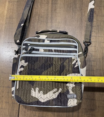 Borsa Lug Boxcar verde mimetico tracolla/tracolla/cintura RFID molte tasche nuova senza etichette - Foto 3 di 13