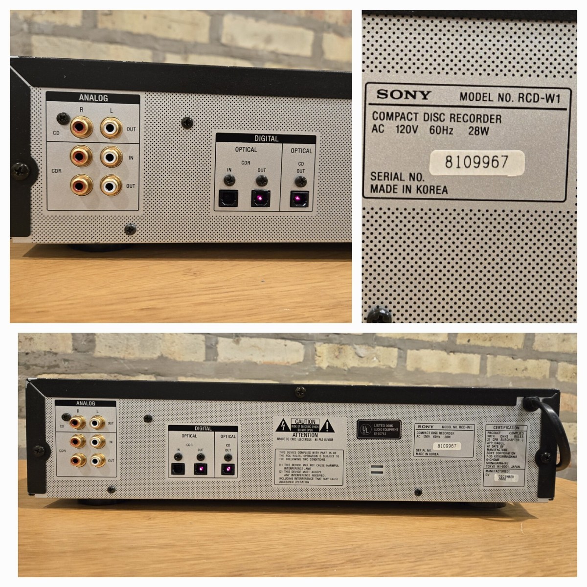Sony RCD-W1 Dual CD Recorder w/remote ,,serviced,, Fully