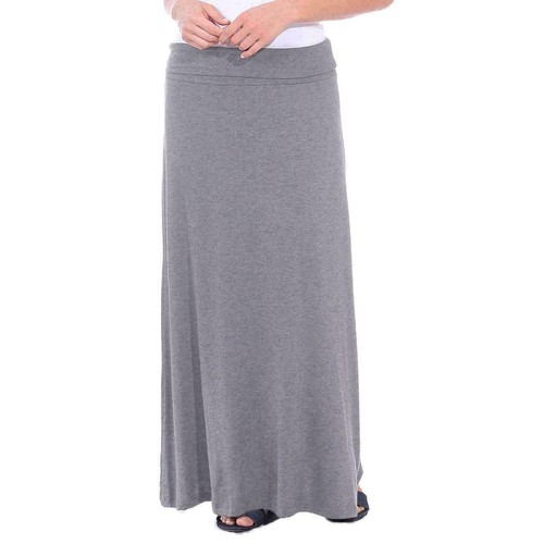 Womens Ladies Celeb Fold Over Waist Full Length Jersey Gypsy Maxi Skirt 8-26 - Picture 6 of 22