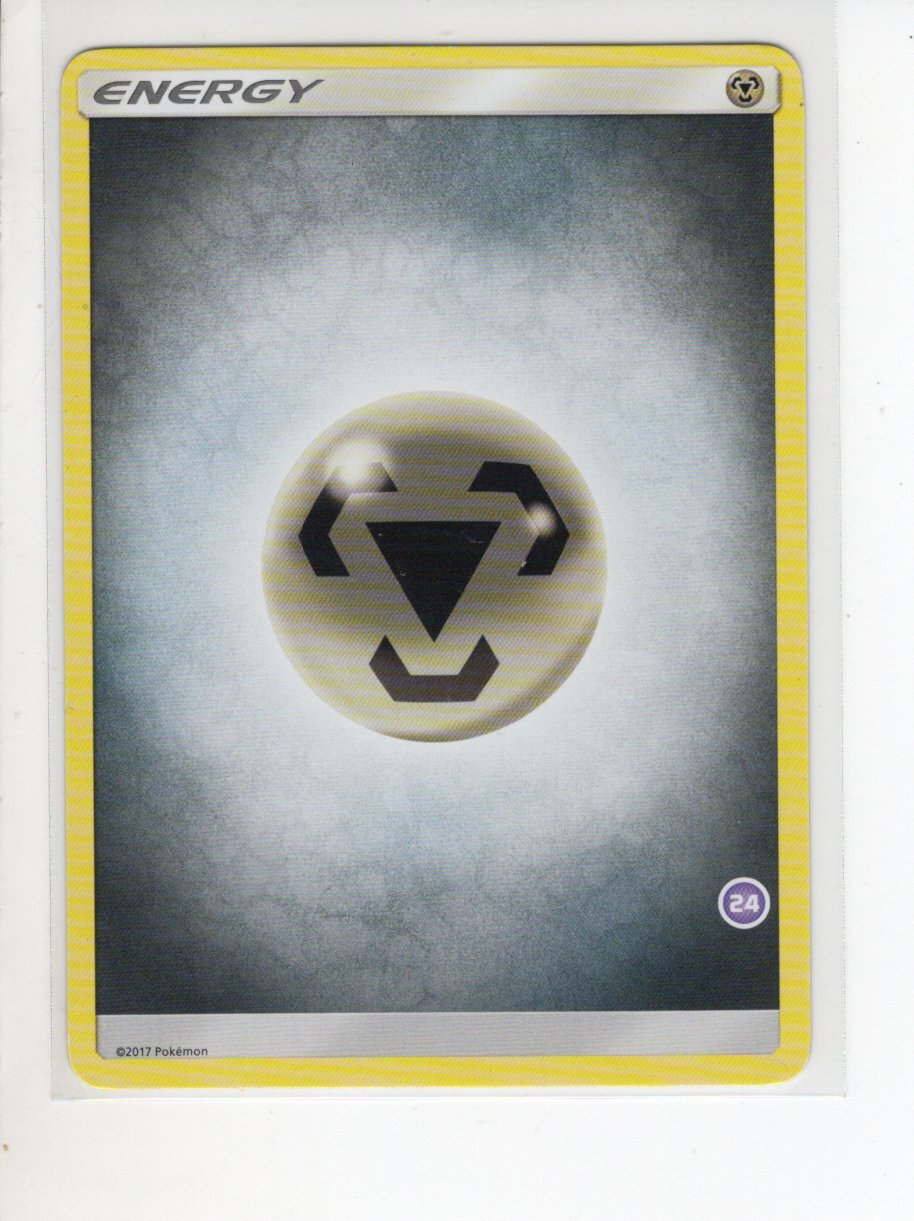 2017 METAL ENERGY SUN & MOON BASE SET NUMBER 24 POKEMON CARD LP