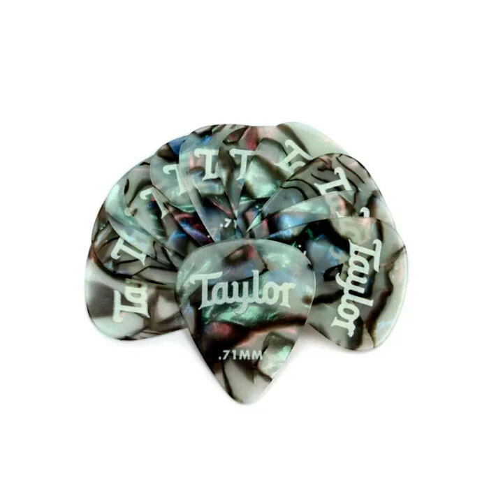 NEW - Taylor Premium Celluloid 351 Picks (12), .71mm - ABALONE, #80735