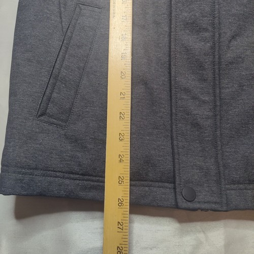 DOCKERS Men Small Gray Nylon Blend Sherpa Lined Zip Snap Hooded Jacket NEW $180 - Picture 11 of 14