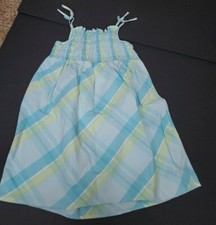 Girl's Carter's size 5 summer blue green plaid dress