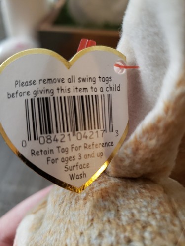 TY Beanie Baby Babies "Nibbly" The Rabbit Tush Tag 1999 DOB 5/7/1998 ERRORS - Picture 6 of 12