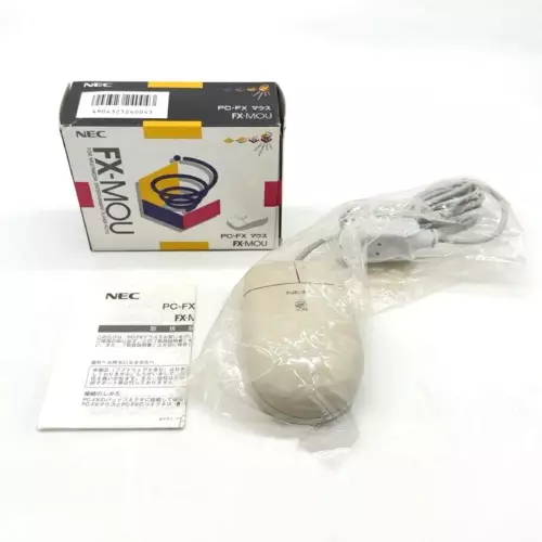 NEC PC-FX Mouse FX-MOU 1995 Retro Game Console Accessories Gray White Used