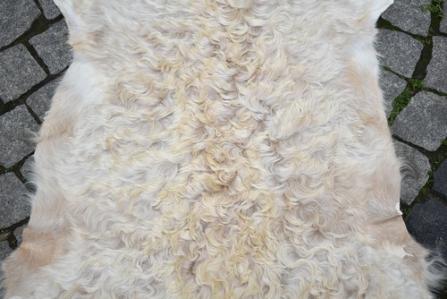 Angora Goat Leather Rug Angora Goatskin Fur Pelt Hide 100% Natural Goat Skin Rug - Picture 2 of 9