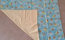 Homemade Flannel Reversible Baby Blanket Size 34" X 42"