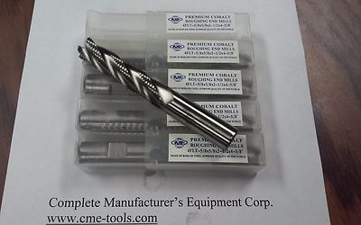 5/8x2-1/2'' M42 cobalt roughing end mills long 5pcs for $96.00 #1002-CO-58L-new