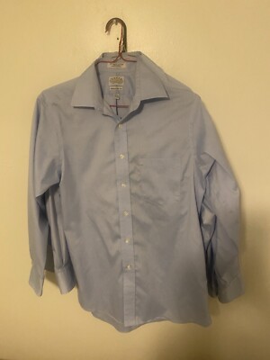 Eagle Shirtmakers Mens 15 1/2, 32/33 Blue Long Sleeve Dress Shirts LOT OF THREE