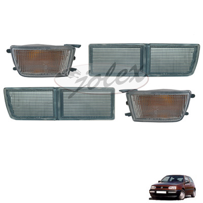 Blinker Blinkleuchte weiß rechts+links Paar für Stoßstange vorne VW Golf 3 Vento