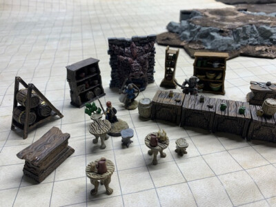 Bar Scene-Resin 3d Printed 28mm Fantasy Miniature Terrain