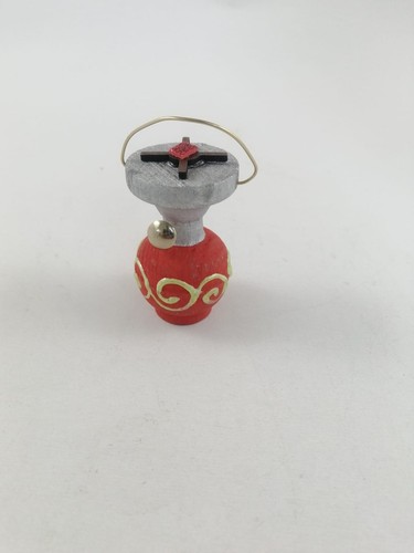 Handmade Red And Silver Wood Gas Stove model 2.5 inches - Picture 5 of 6