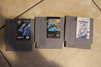 Nintendo Entertainment System Destination Earthstar Top Gun Tiger Heli Lot Of 3