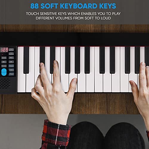 Pyle Portable and Foldable Electronic Piano Keyboard with 88 Standard Keys - Picture 7 of 12