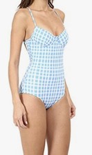 Marc by Marc Jacobs Blue Sophia Underwire One-Piece Swimsuit Sz L 10  168