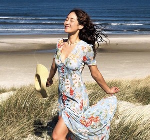 zara floral print midi dress