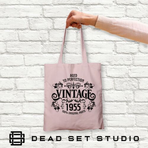 70th Birthday Gifts For Women - Born 1955 Vintage Birthday Tote Bag - Picture 31 of 36