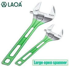 Large Open Adjustable Spanner Light Weight Wrench Household Maintenance Tool