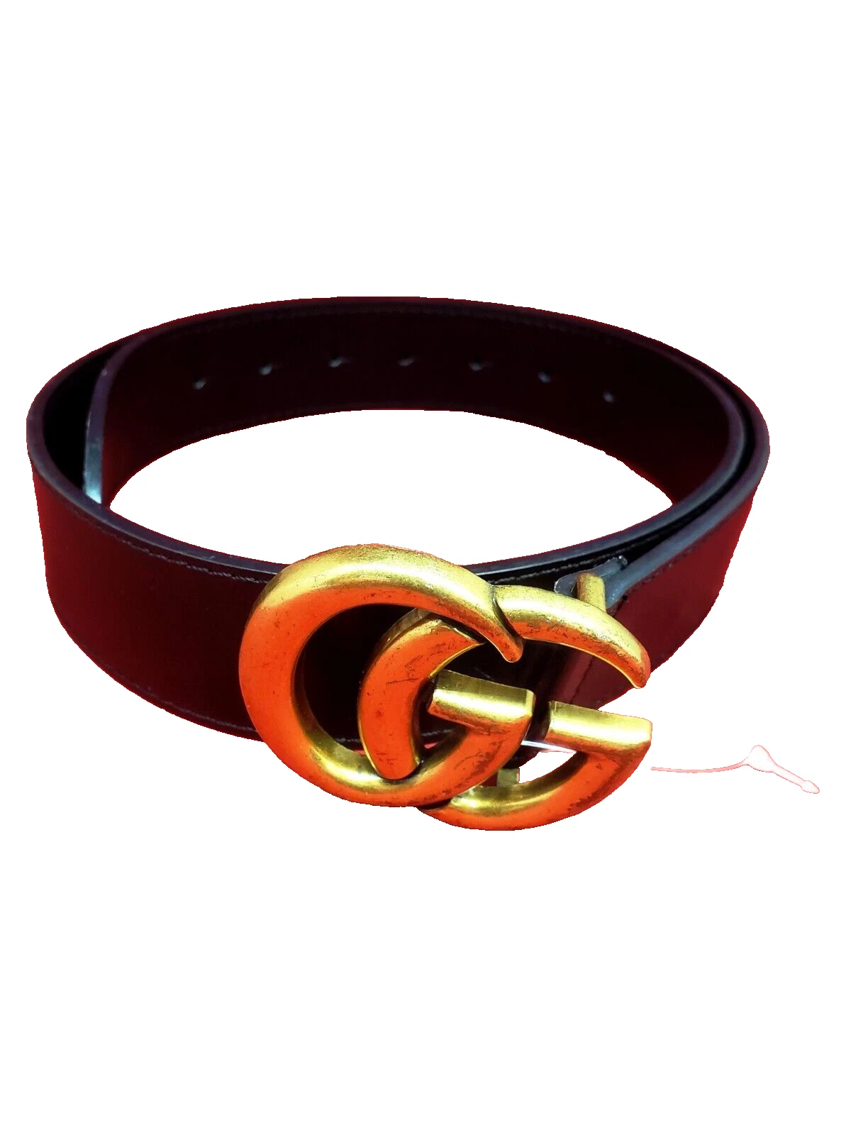 CEINTURE MARMONT CUIR NOIR GUCCI GG TAILLE 100 40