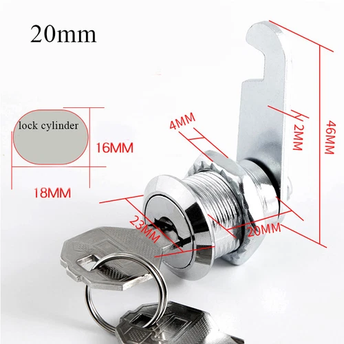 16–30 Mm Nockenschloss Für Tür Schublade Schrank Briefkasten Schließfach DE NEU - Bild 21 von 33