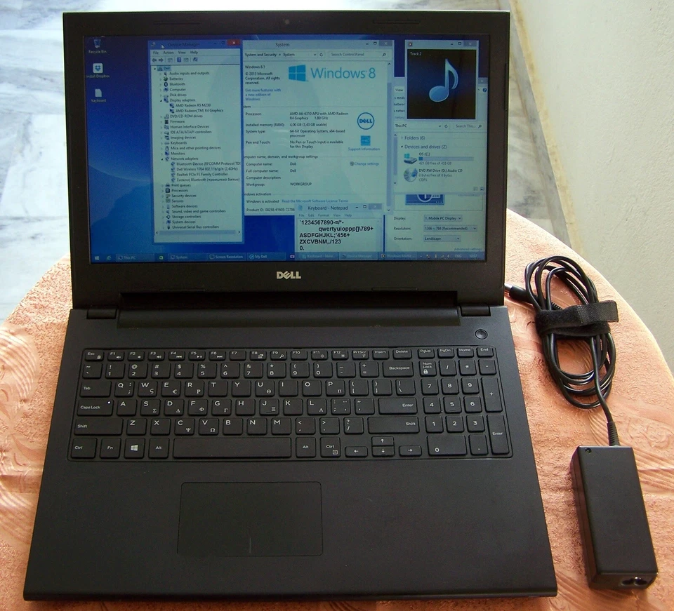 Dell Inspiron 15 AMD A6 1.80GHz 15.6” 4GB Ram 500GB HD ATI Radeon R5-R4 HDMI - Image 2 of 4