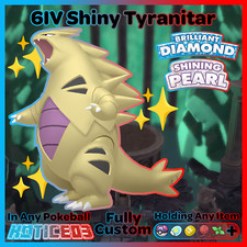 ✨ Shiny TYRANITAR 6IV ✨ Pokemon Brilliant Diamond and Shining Pearl lv100 +EVs