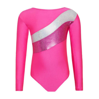 long sleeve pink leotard