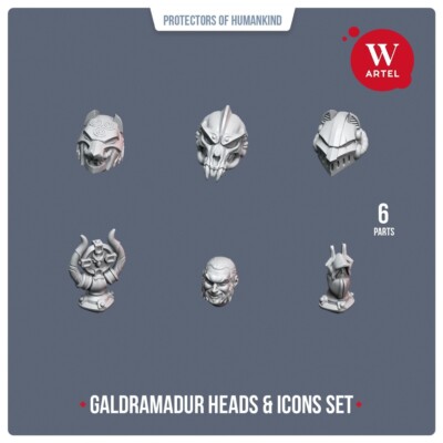 Galdramadur Heads and Icon Set Artel W Space Wolves Ulrik the Slayer Wolf Priest
