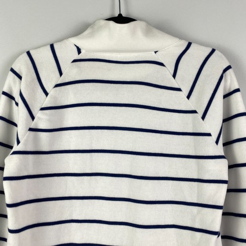 J. Crew Crewcuts Girls' wide button-collar pullover sweatshirt XXL Navy Stripe - Picture 8 of 11
