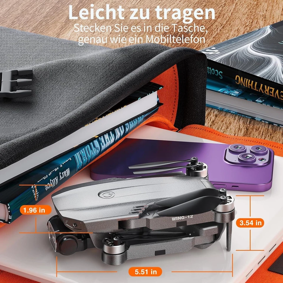 Drohne mit Kamera 4K FPV RC Quadrocopter Bürstenloser Motor für Erwachsene B1335 - Bild 4 von 4