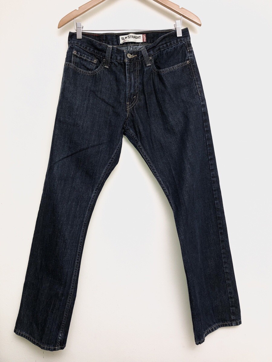 リーバイス514 ブルーデニム　ジーンズ　古着　W32 L30 Levi's 514 Vintage Dark Blue Slim Straight Fit Jeans Size