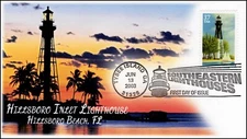 AO-3791, 2003, Southeastern Lighthouses, Add-on Cachet, First Day of Issue, Hill