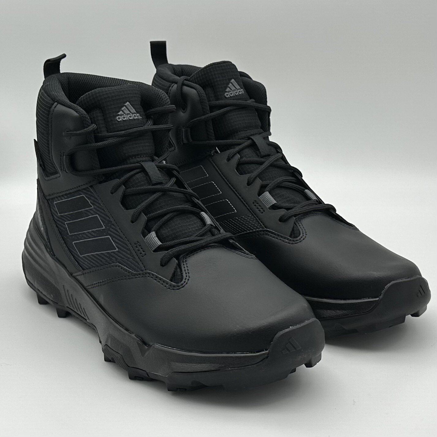 adidas Terrex Unity Leather Mid Rain.RDY Black Men's Hiking Shoes Size