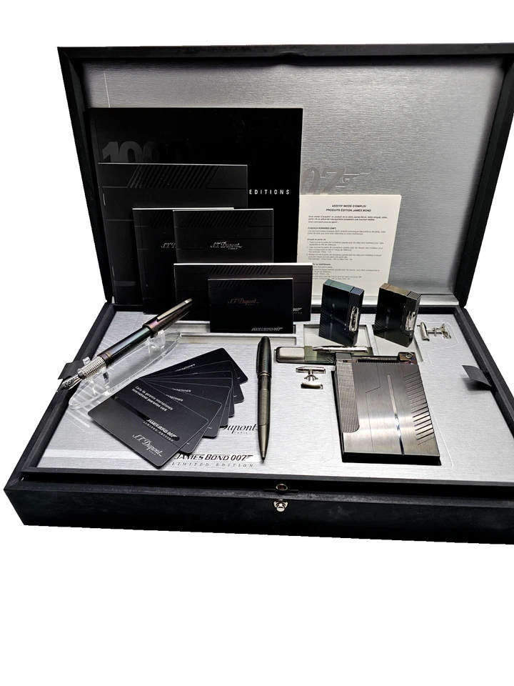 S.T. JUEGO DE 7 BOLÍGRAFOS Y ENCENDEDORES DUPONT JAMES BOND 007 COLECCIONISTA NUEVO CON CAJA ¡RARO! Foto 3 de 4