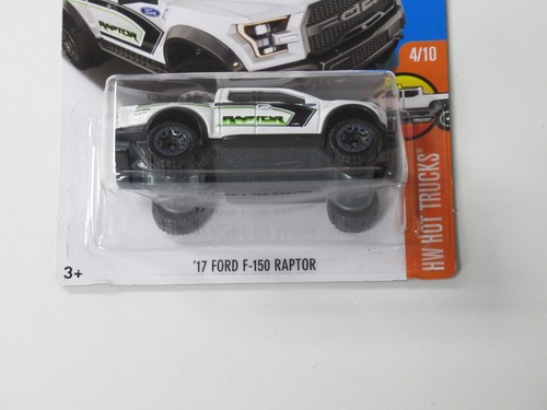 2016 Hot Wheels HW Hot Trucks White '17 Ford F-150 Raptor - Dented Blister (a) - Picture 4 of 8