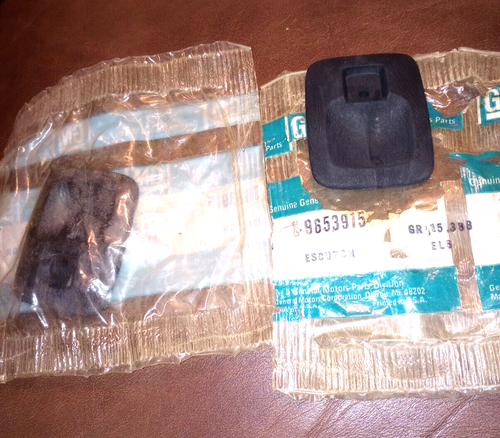 ++PAIR NOS 1973 - 1977 Olds Buick Chevrolet 9653915 GM Coat Hanger Escutcheons - 第 1/3 張圖片