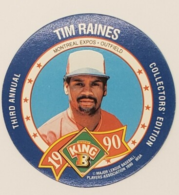 1990 Tim Raines King B Baseball Card Disc #6 Third Annual Collectors' Edition