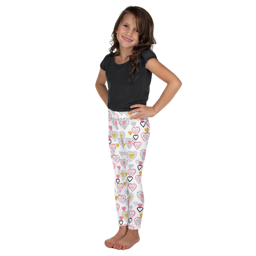 Kids Valentine's Day Leggings #1 - Baby Girls Boys Teens Hearts Love Kisses Gift - Picture 12 of 29