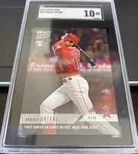 2018 Topps Now Shohei Ohtani RC #32 SGC 10 “GEM-MINT” 1st Career Home Run PSA