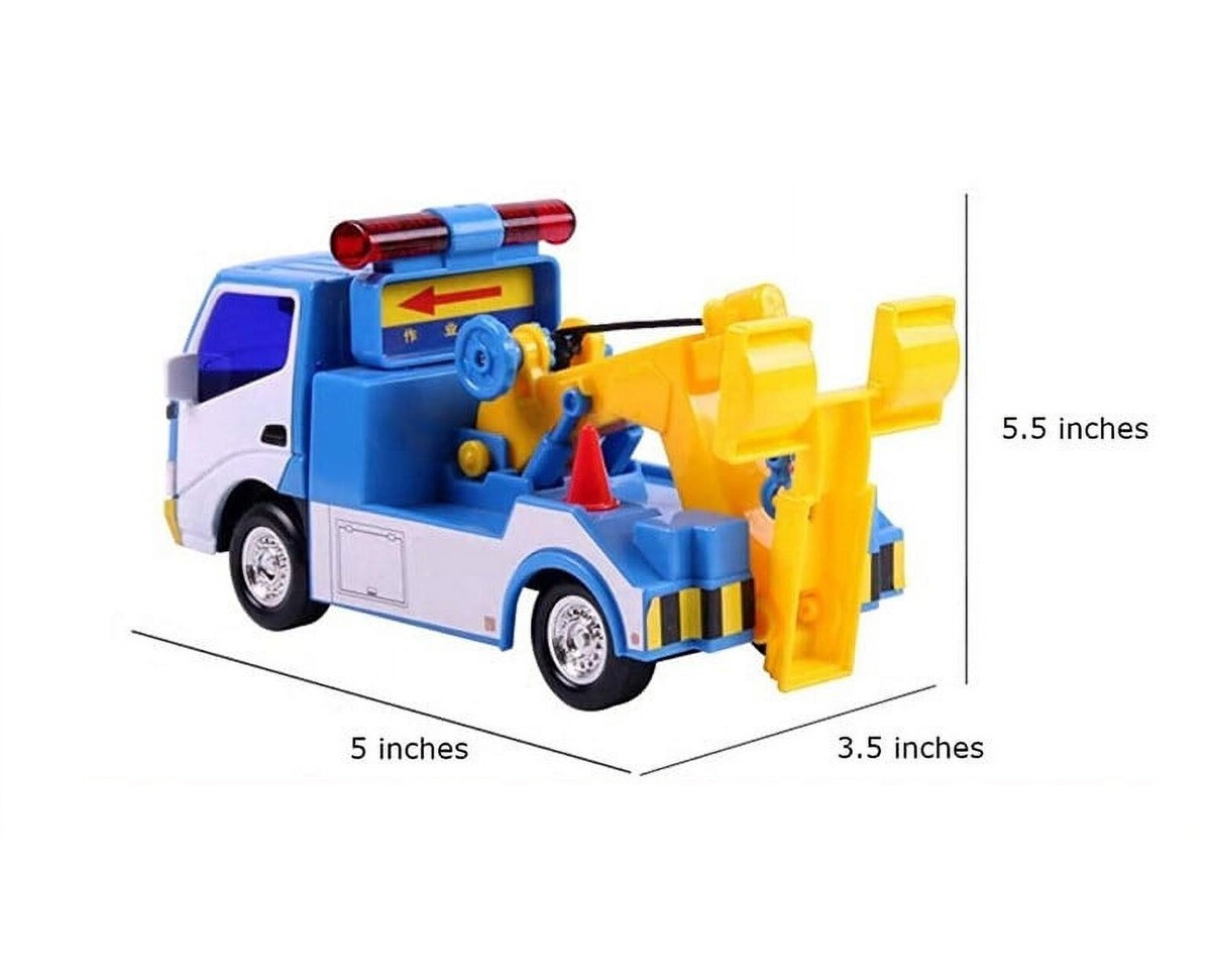Set Camion Giocattolo Con Rimorchio – Polizia E Auto Da Corsa – Big Daddy Per Bambini