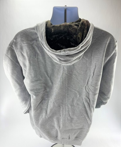 Mossy Oak Camo Water Repellent Full Zip Sweatshirt Camouflage Hoodie Grey, SM - Picture 7 of 9