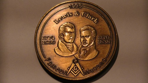 1995 Lewis & Clark Famous Masons Vintage Medalla Mason Masonic G Brújula y Cuadrado - Imagen 6 de 17