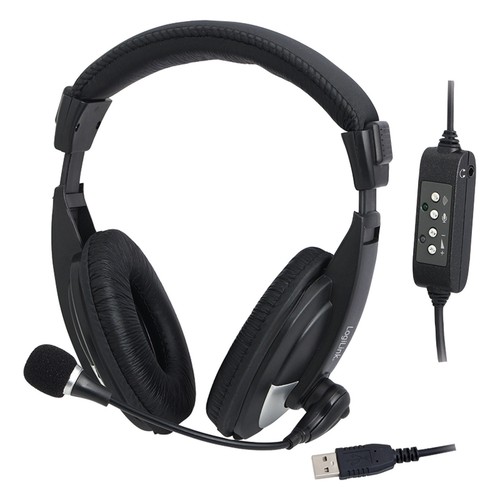 LogiLink USB Stereo Headset mit Mikrofon - High Quality Kopfhörer Mikro HS0019