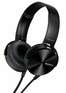 Sony Extra Bass On-Ear Headphones with Acoustic Bass Booster Mic & Remote, Black