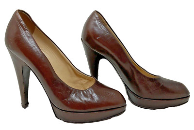 Vtg Yves Saint Laurent YSL Wedge Platform 5