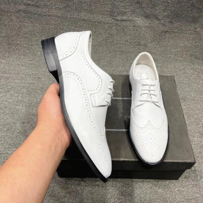 Wedding Mens Grey Brogues Carved Mens Brogues Real Leather