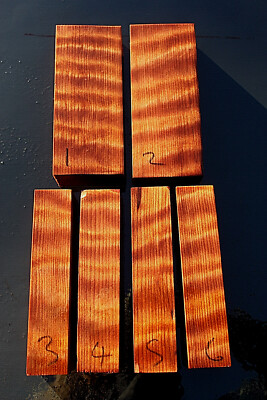 CURLY COASTAL REDWOOD Messergriff Waage Schnitzen Rohling STABILISIERTE NATÜRLICHE FARBE