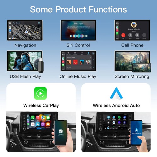 Wireless Carplay Android Auto For Toyota Yaris RAV4 Corolla Aygo Tacoma Camry... - Picture 4 of 6