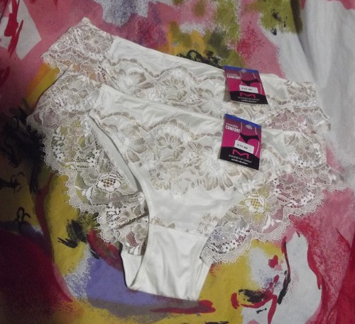 2 NEW MAIDENFORM COMFORT DEVOTION 40159 AB2D TANGA PANTIES XL/8