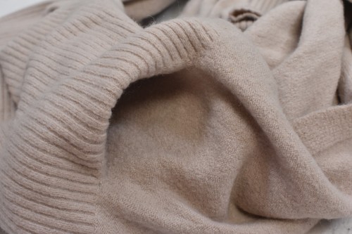 Chelsea & Violet Wool Blend Alpaca Open Front Cardigan Sweater w Pocket Tan M - Picture 10 of 10